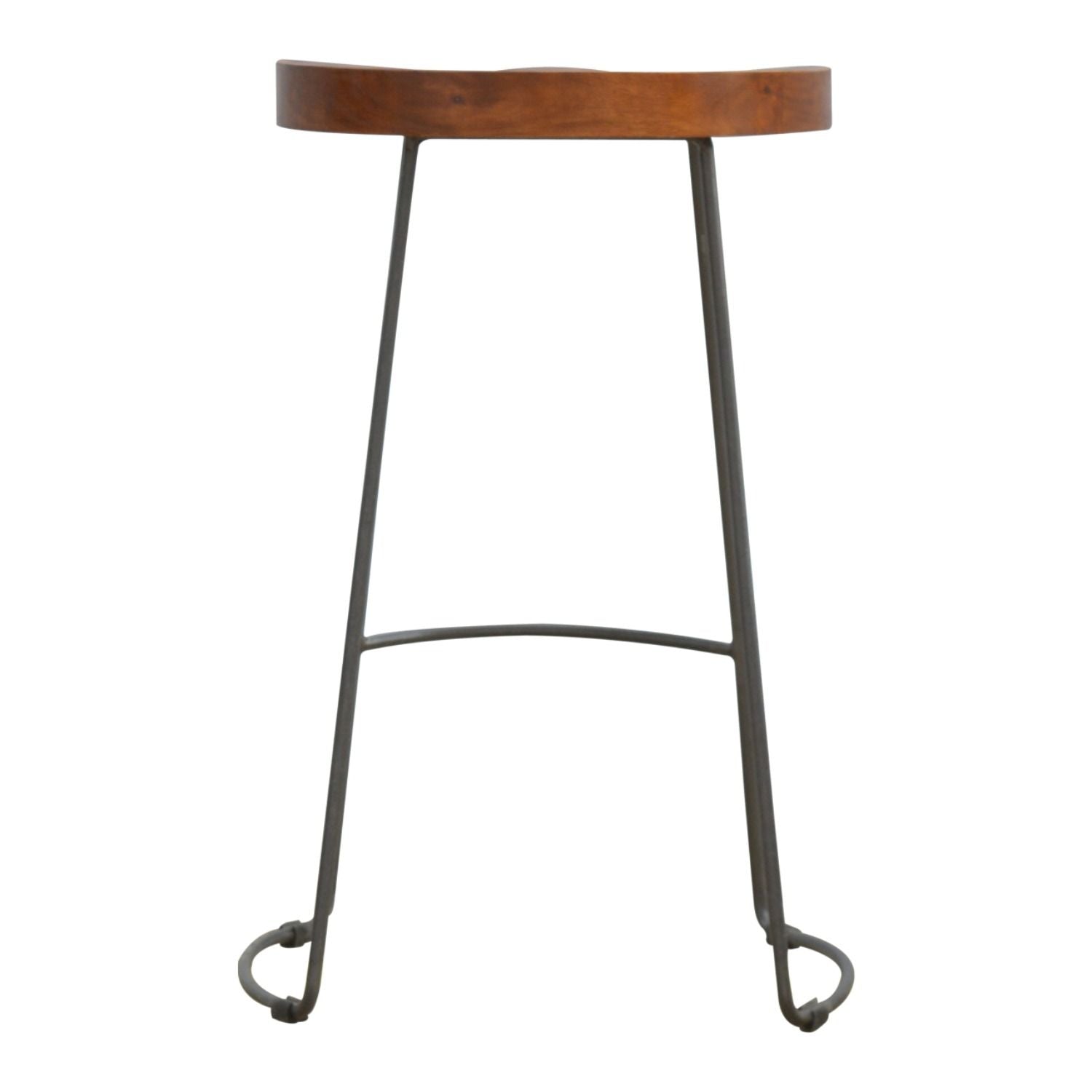 Industrial Chunky Bar Stool - Chestnut