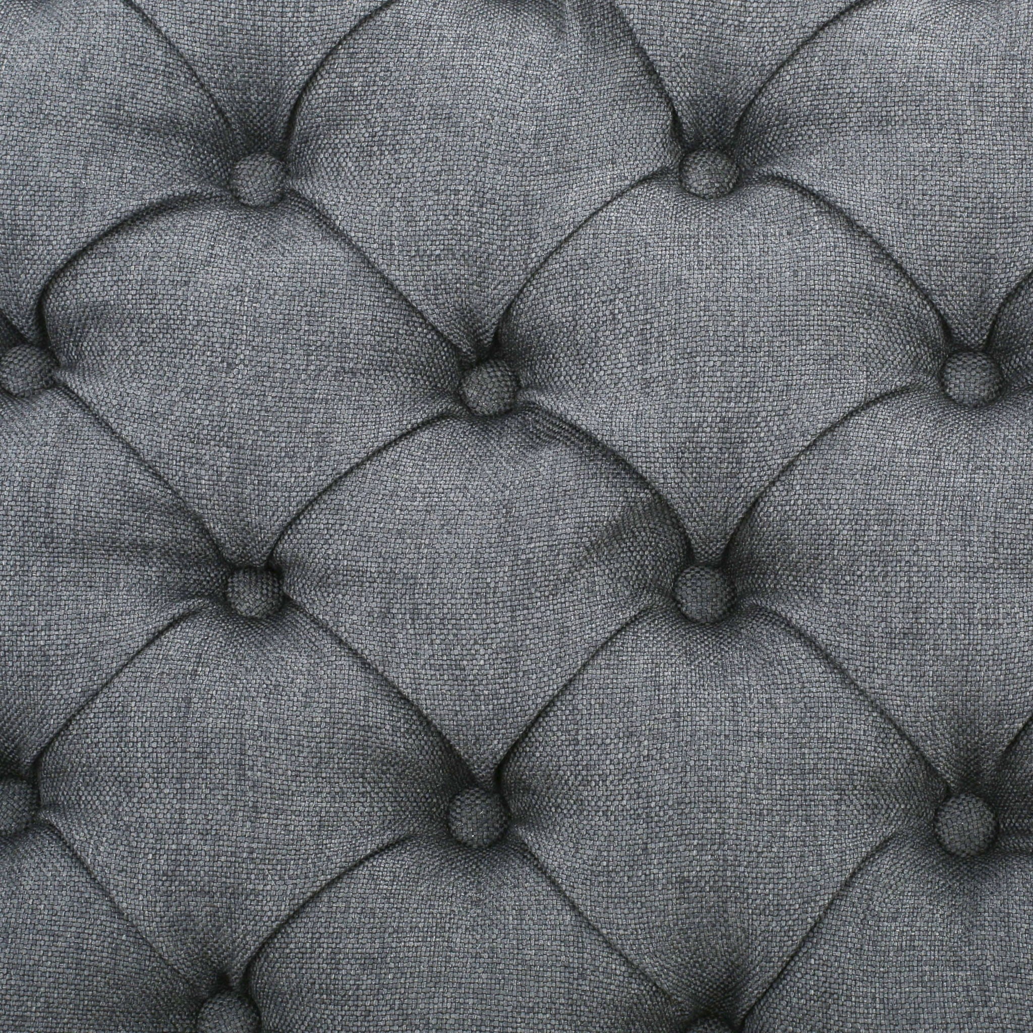 Hayes - Contemporary Armed Storage Bench With Rolled Arms And Button Tufting