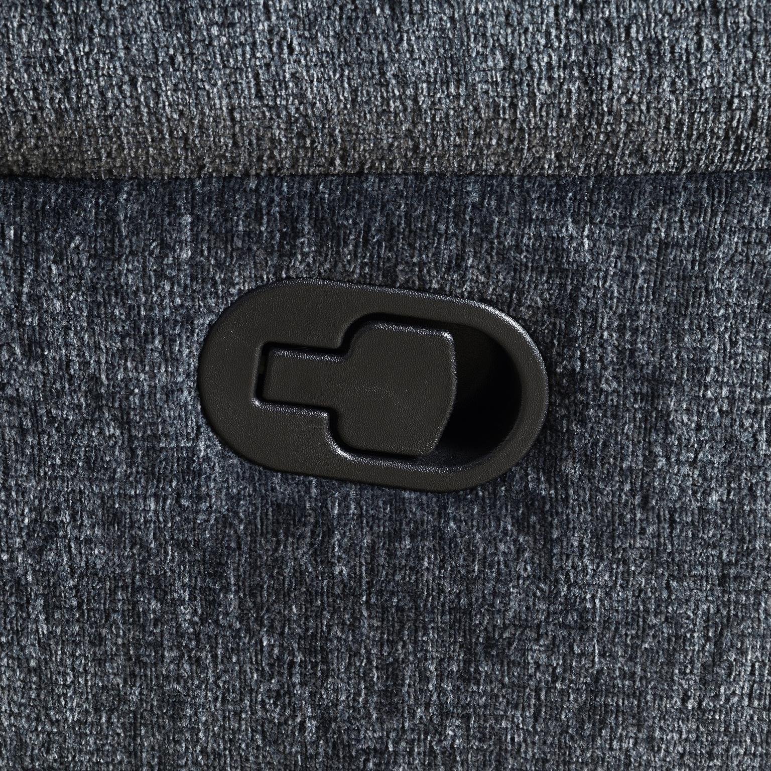 U179 - Motion Sofa With Drop Down Table - Charcoal Gray