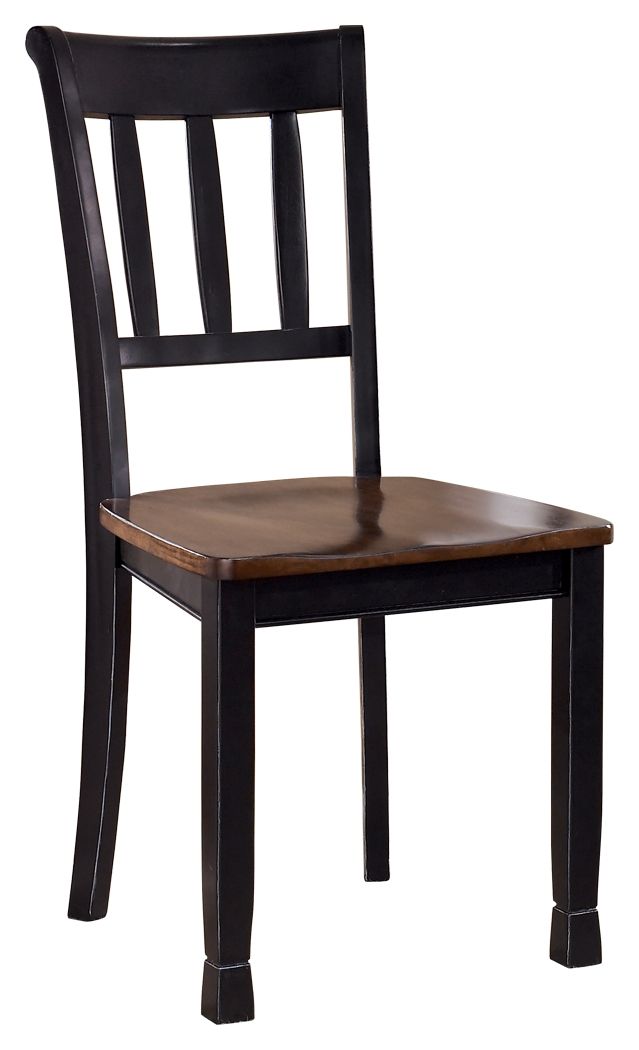 Signature Design by Ashley® Owingsville - Black / Brown - Dining Room Side Chair (Set of 2) | Meri Furniture