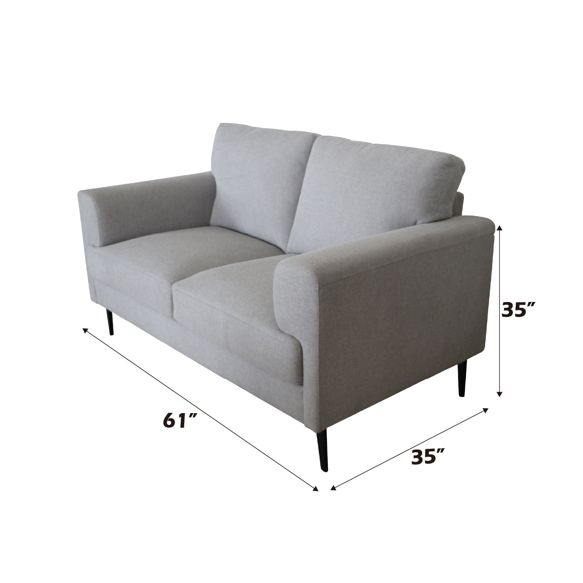 Kyrene - Loveseat - Light Gray Linen