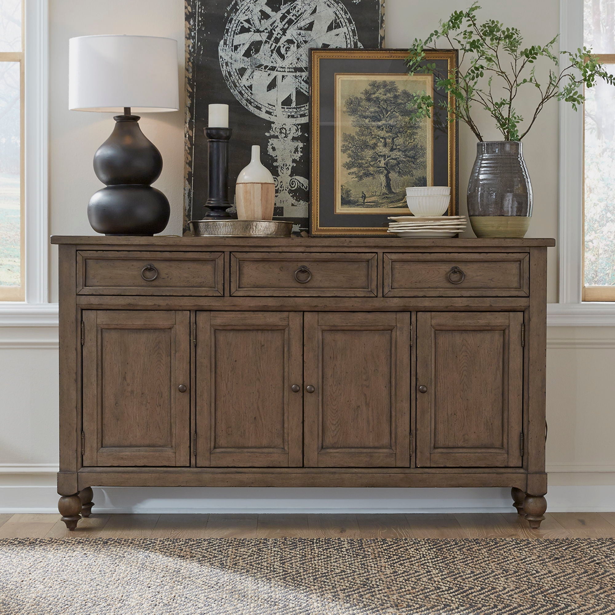 Liberty Furniture Americana Farmhouse - Hall Buffet | Meri Furniture