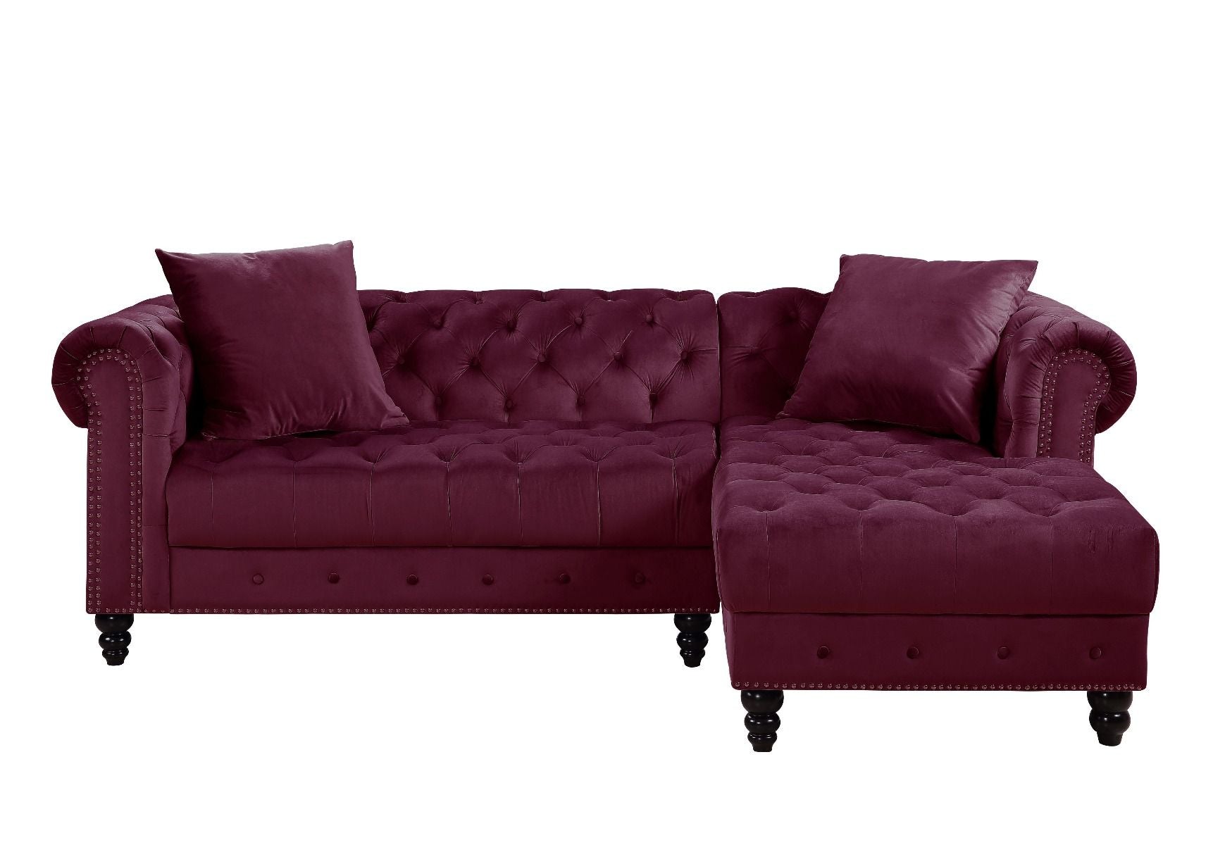ACME Adnelis - Sectional Sofa w/2 Pillows | Meri Furniture