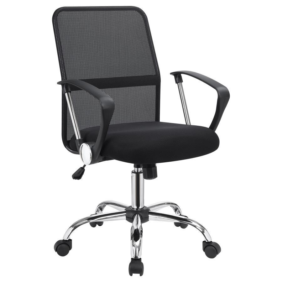 Coaster Fine Furniture Gerta - Upholstered Adjustable Mesh Office Desk Chair - Black | Meri Furniture