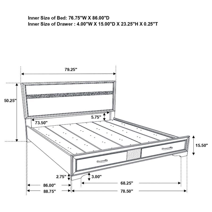 Coaster Fine Furniture Miranda - Storage Wood Panel Bed | Meri Furniture