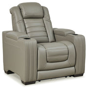 Signature Design by Ashley® Backtrack - Gray - Pwr Recliner/Adj Headrest | Meri Furniture