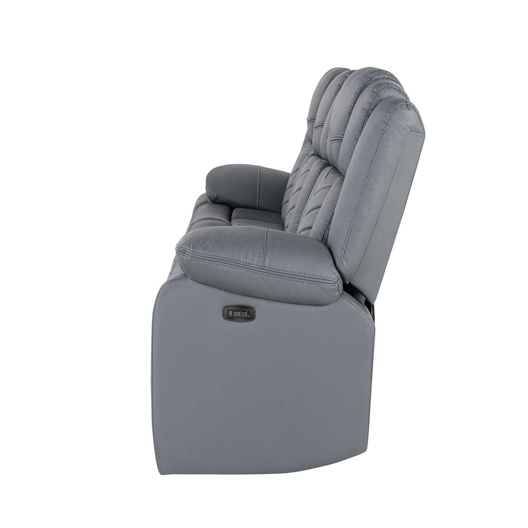 Raize - Power Recliner With LED Functionality - Gray