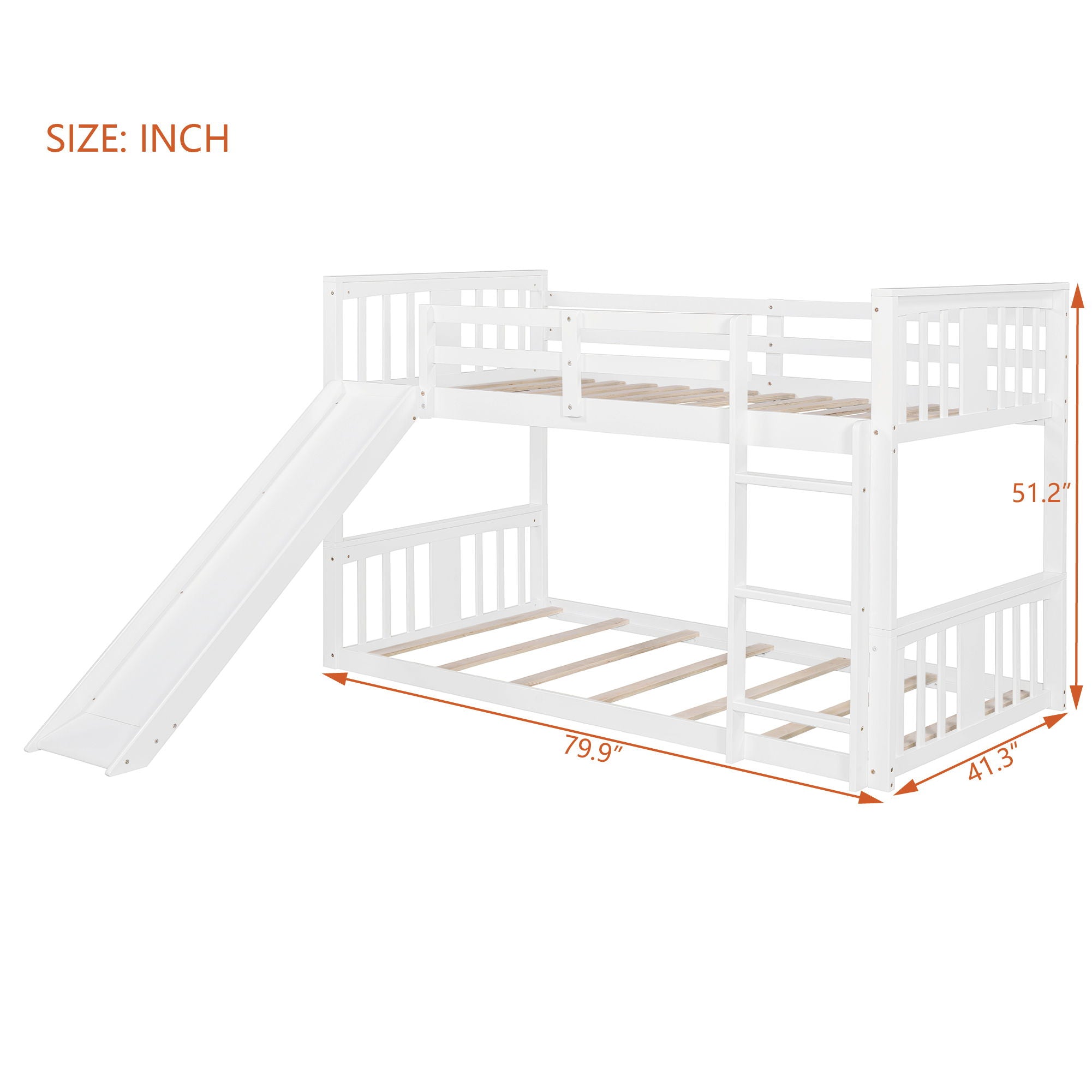 Bunk Bed With Convertible Ladder And Slide
