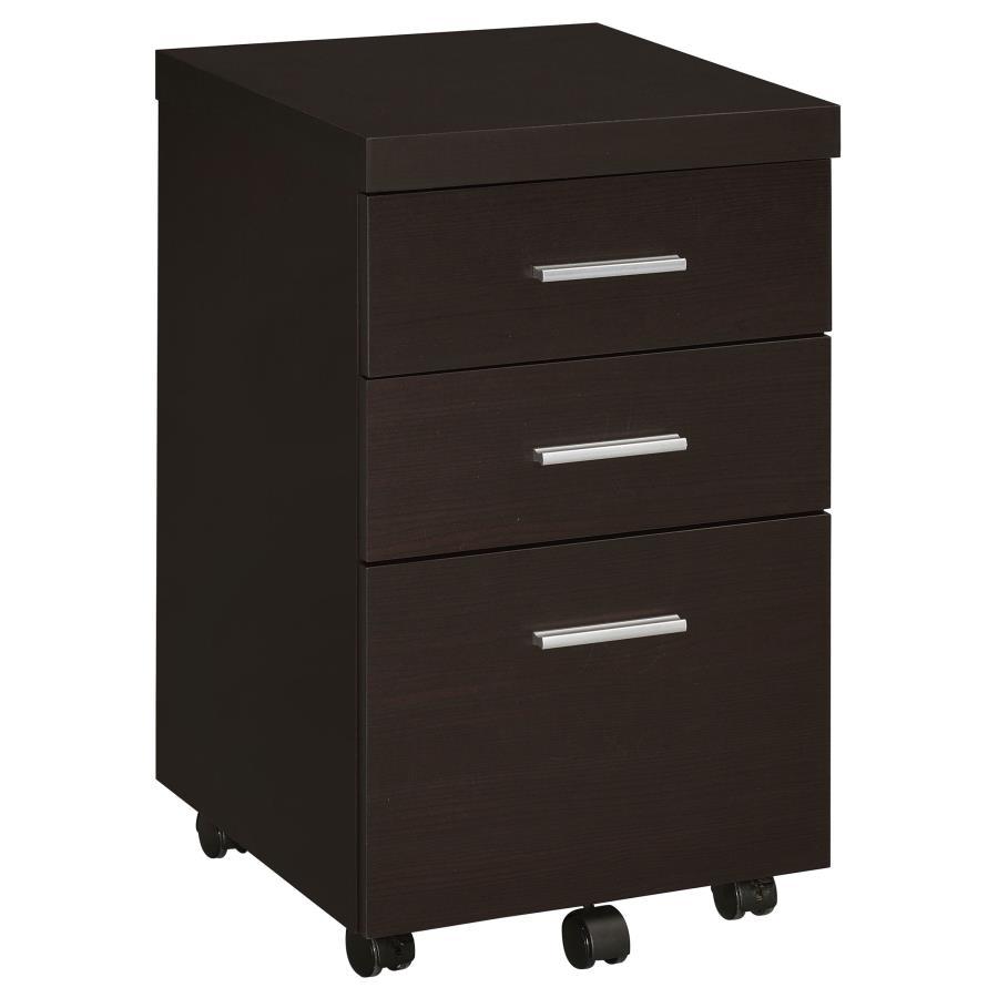 Coaster Fine Furniture Skeena - 3-Drawer Mobile Office Cabinet | Meri Furniture