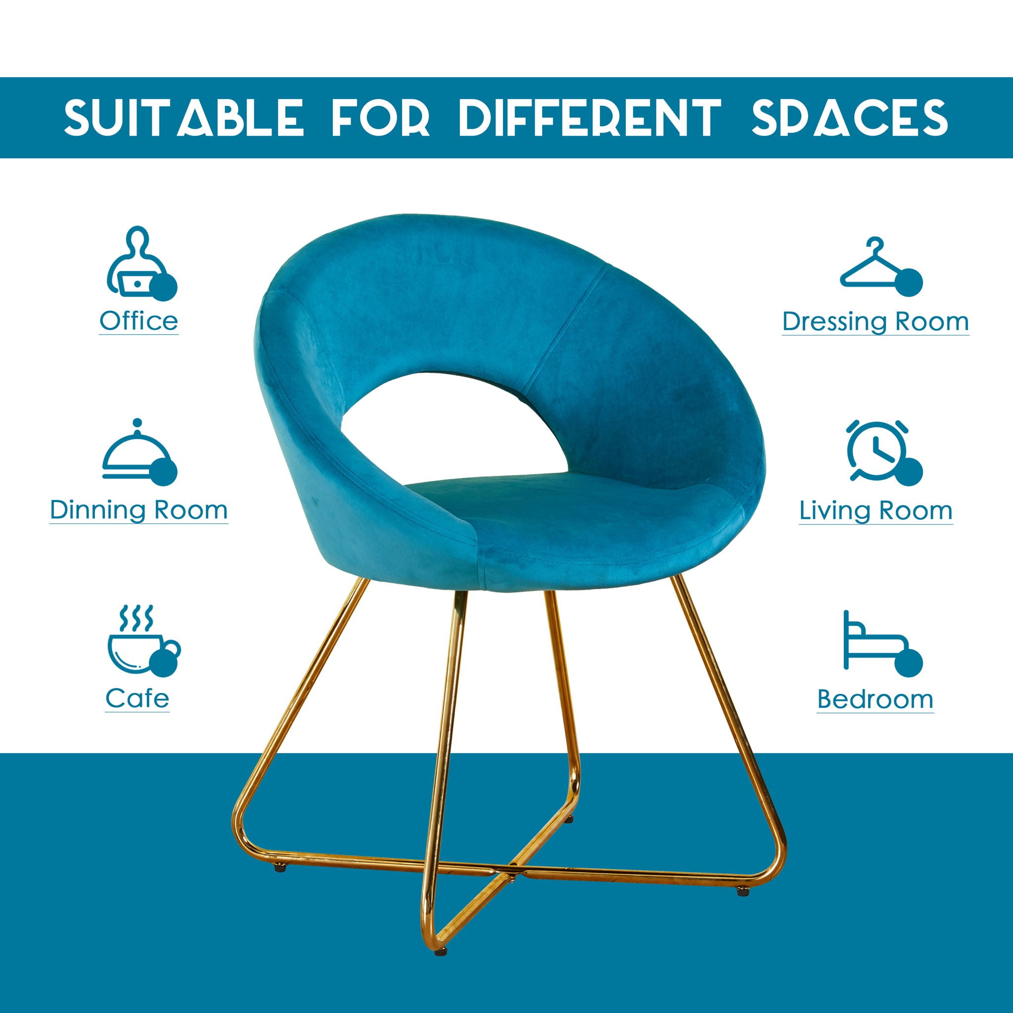 Modern Accent Velvet Lounge Chair