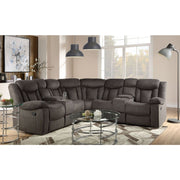 ACME Rylan - Sectional Sofa - Dark Brown Fabric | Meri Furniture
