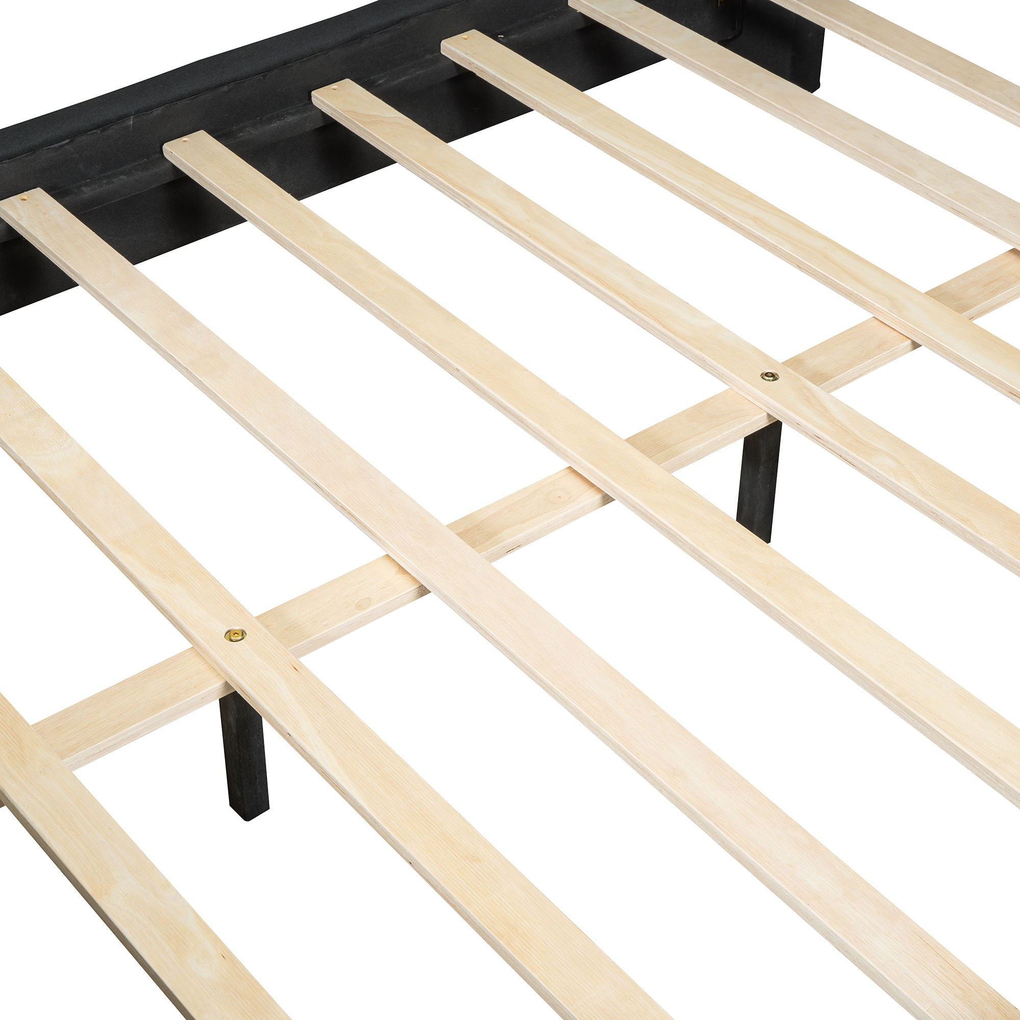 Upholstered Bed With Slats Support, No Box Spring Needed