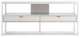 Deznee - White - Large TV Stand