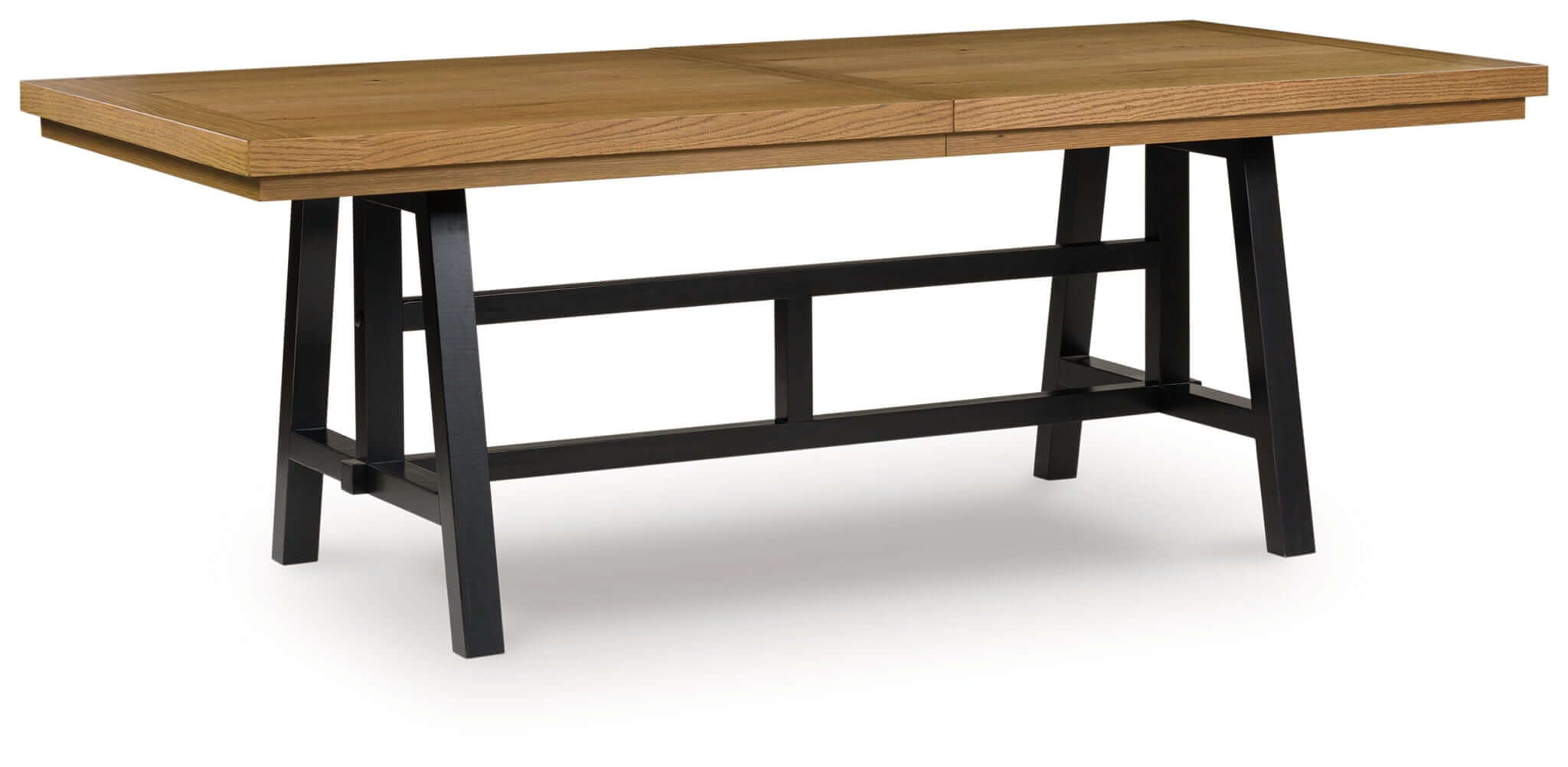 Galliden - Rectangular Dining Room Extension Table - Black / Brown
