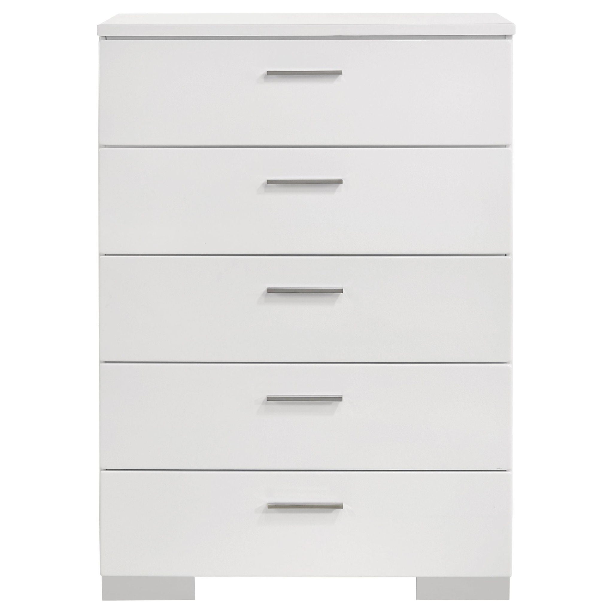 Felicity 5-piece California King Bedroom Set White Gloss