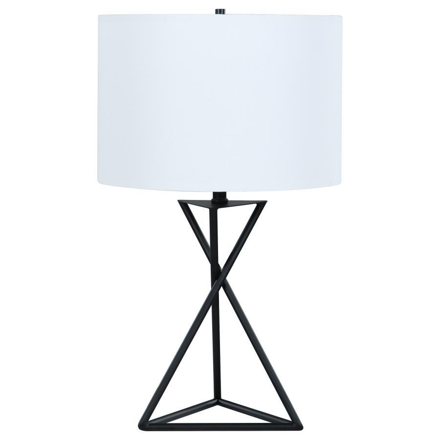 Coaster Fine Furniture Mirio - Drum Shade Metal Bedside Table Lamp - Black | Meri Furniture