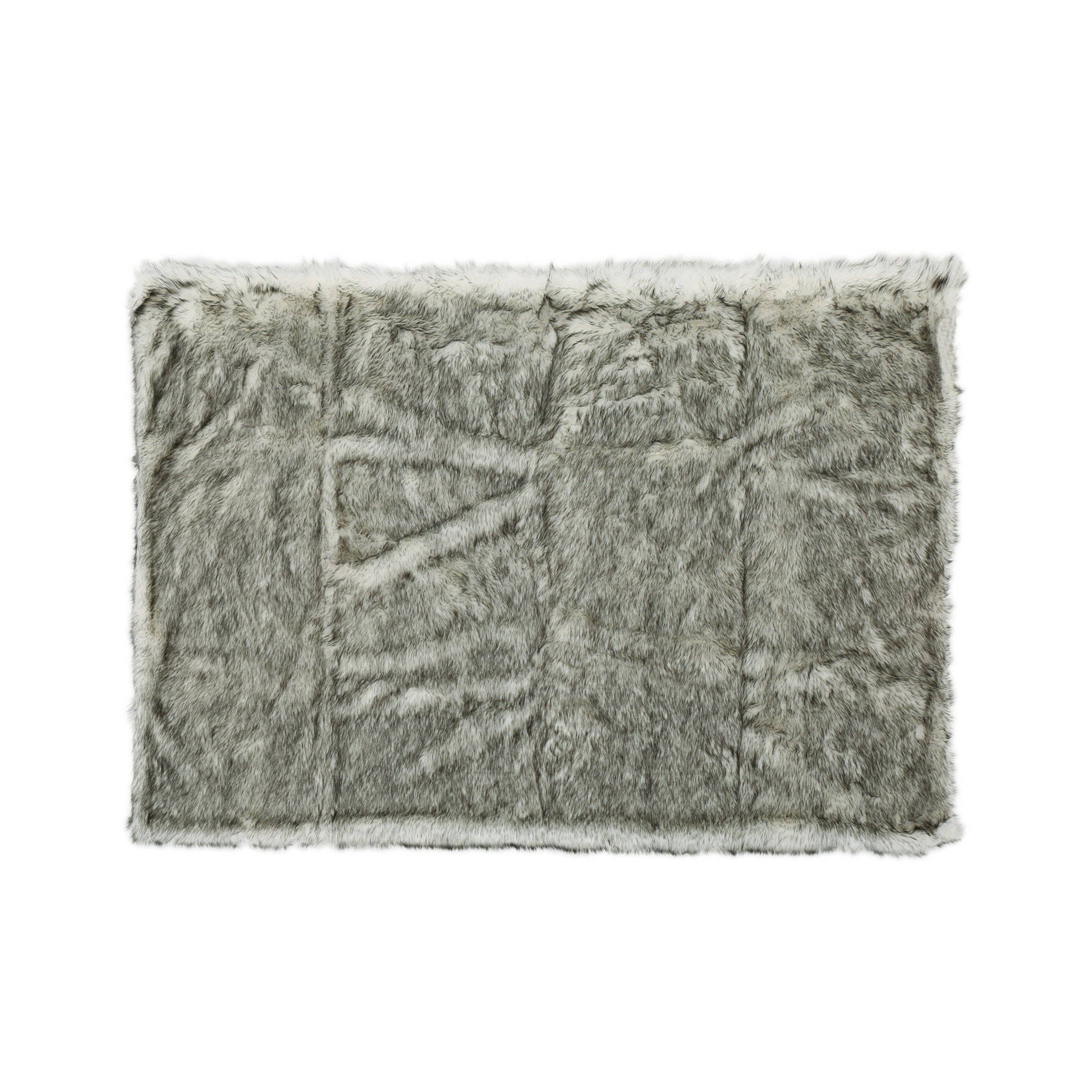 Luxury Throw Blanket With Streaks - Gray