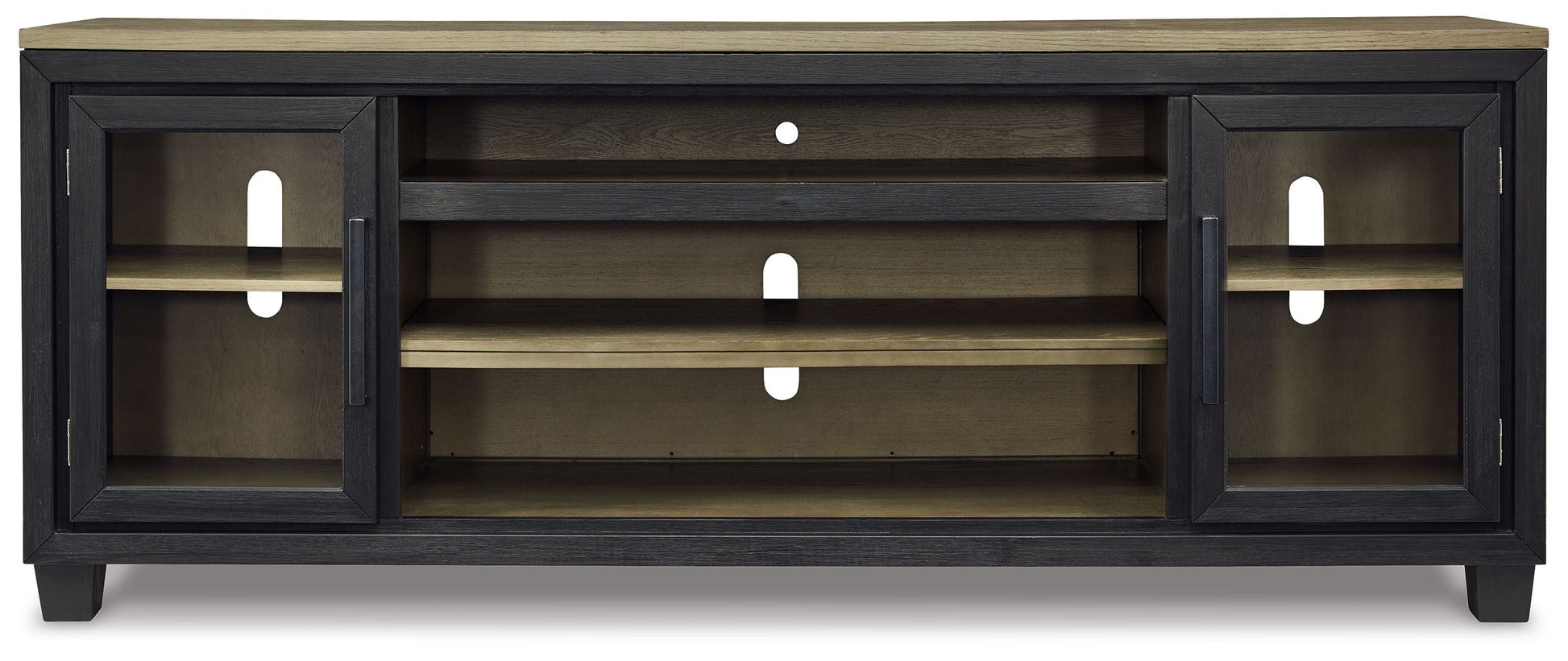 Signature Design by Ashley® Foyland - Black / Brown - XL TV Stand W/Fireplace Option | Meri Furniture