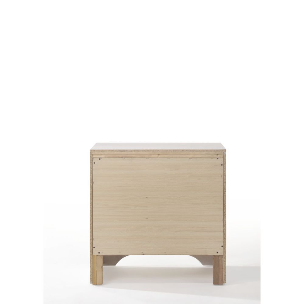 ACME The Naima nightstand offers a sophisticated look, clean lines and contemporary style. | Meri Furniture