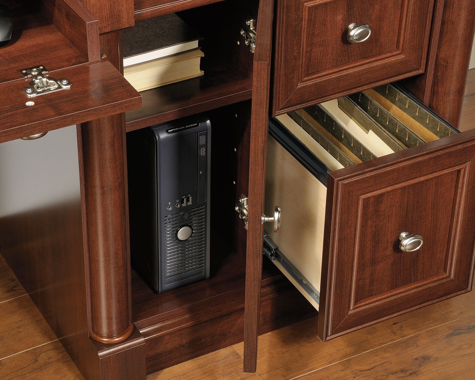 Computer Desk With Hutch Select Cherry