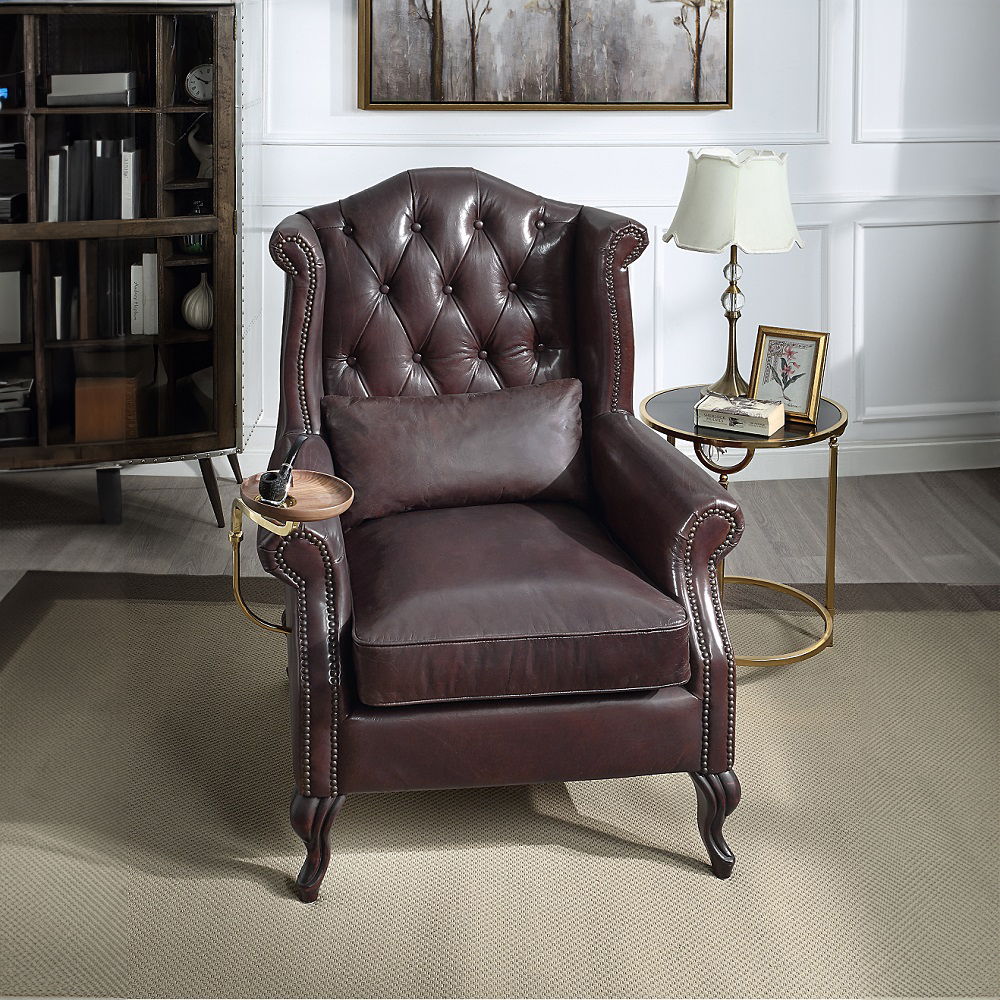 ACME Pino - Accent Chair - Vintage Brown | Meri Furniture