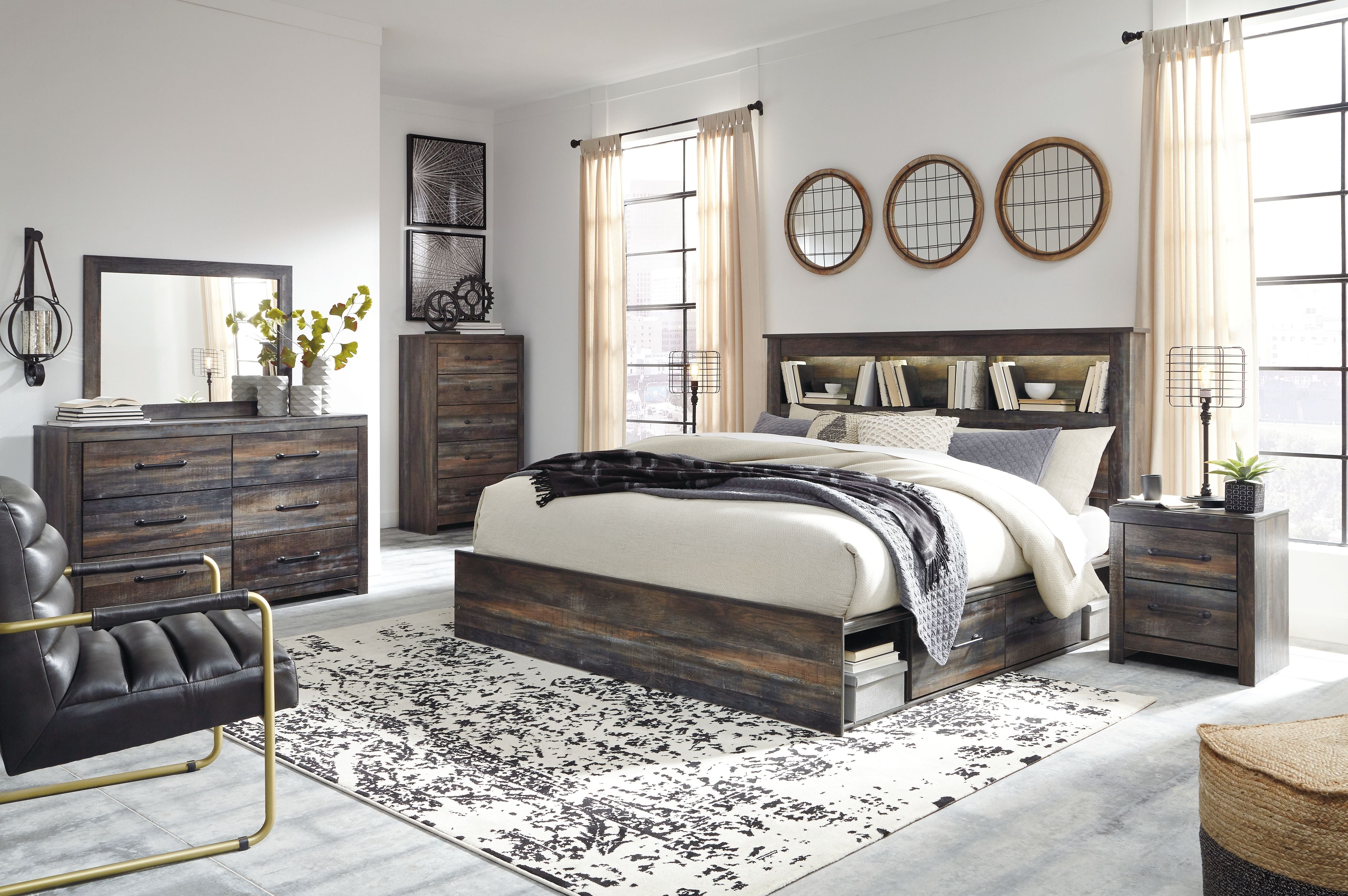 Signature Design by Ashley® Drystan - Panel Bookcase Bed | Meri Furniture