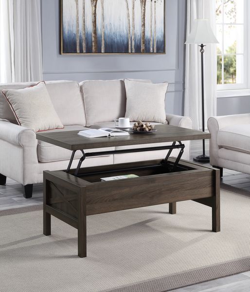 ACME Harel - Coffee Table - Walnut Finish - 18" | Meri Furniture