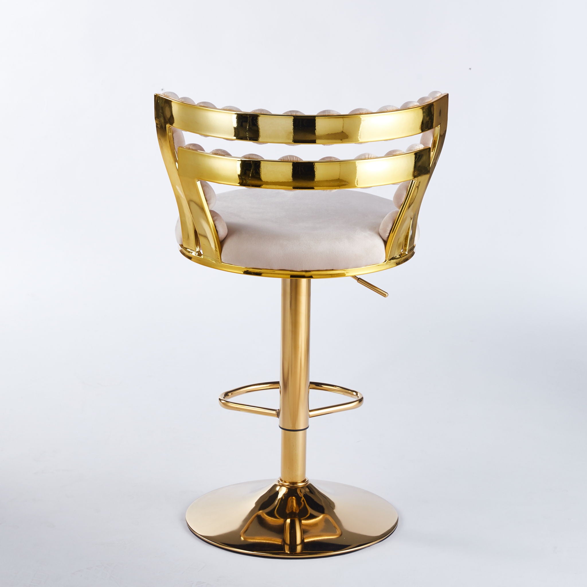 Modern Bar Chair With Iron Tube Legs, Soft Cushions And Comfortable Backrest (Set of 2)