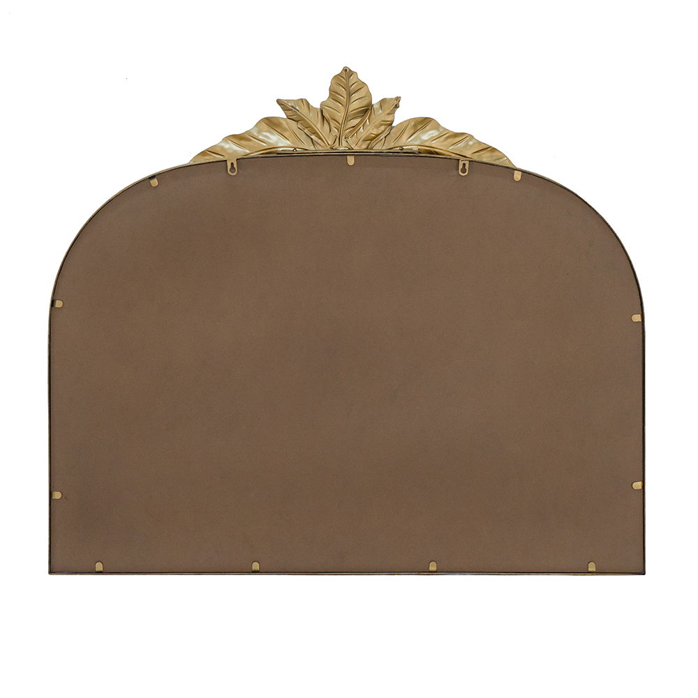 Arched Wall Mirror With Metal Frame, Wall Mirror For Living Room