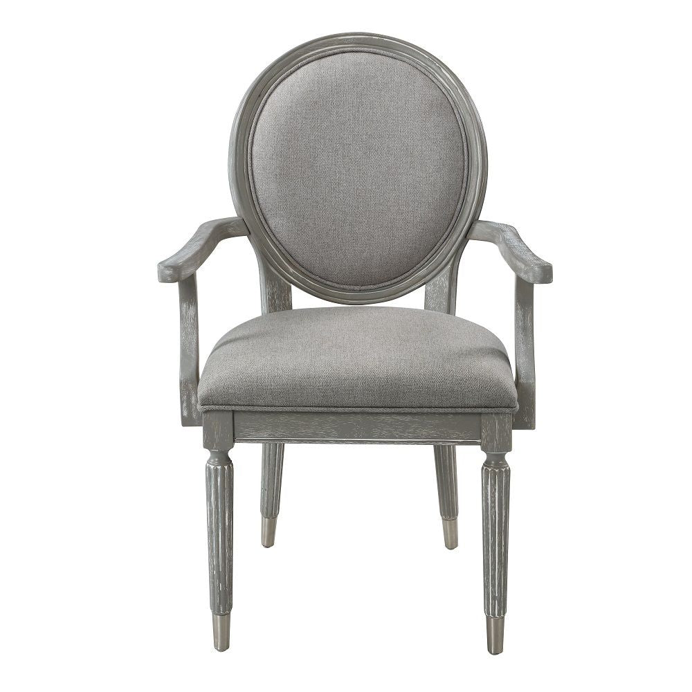 ACME Adalynn - Arm Chair (Set of 2) - Gray | Meri Furniture