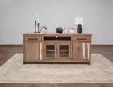 Natural Parota - 70" TV Stand - Brown Cappuccino