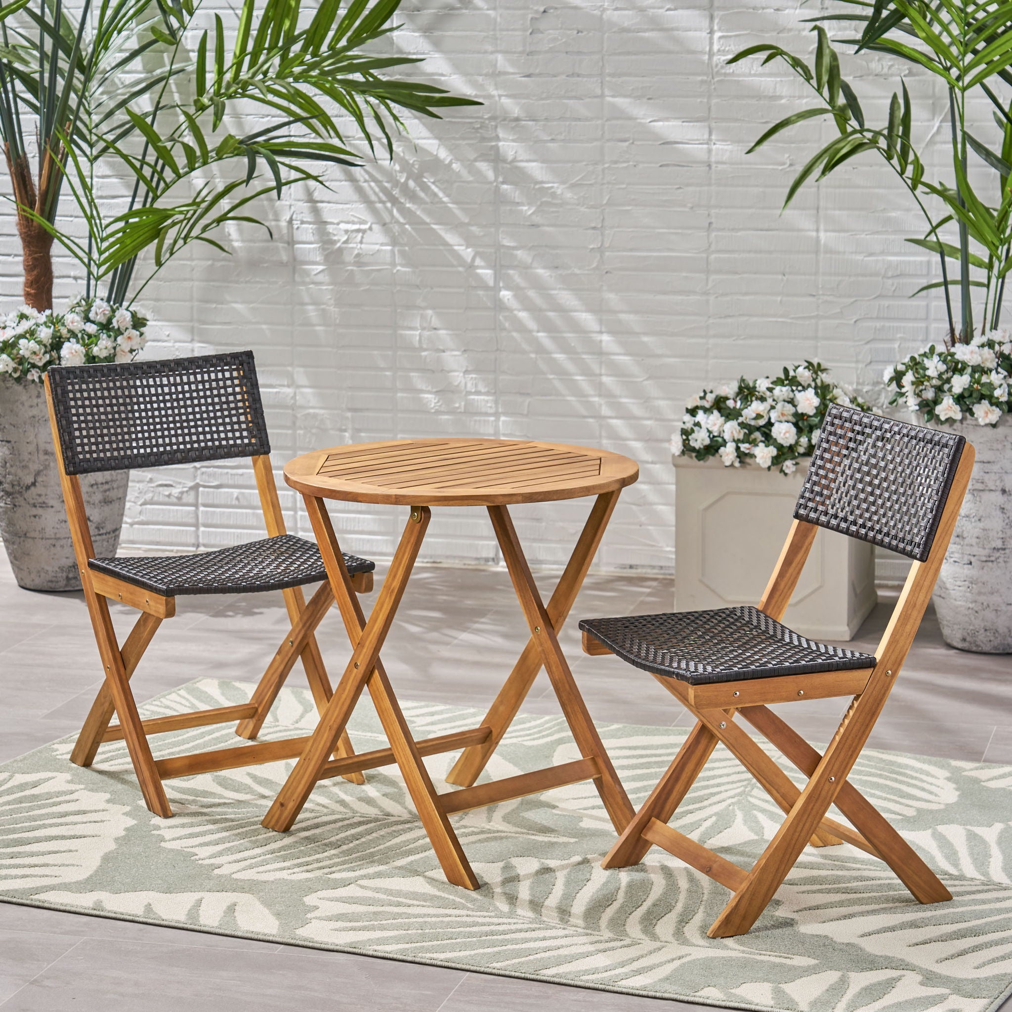 Ever - Outdoor Dining Set With Dining Table And 2 Chair