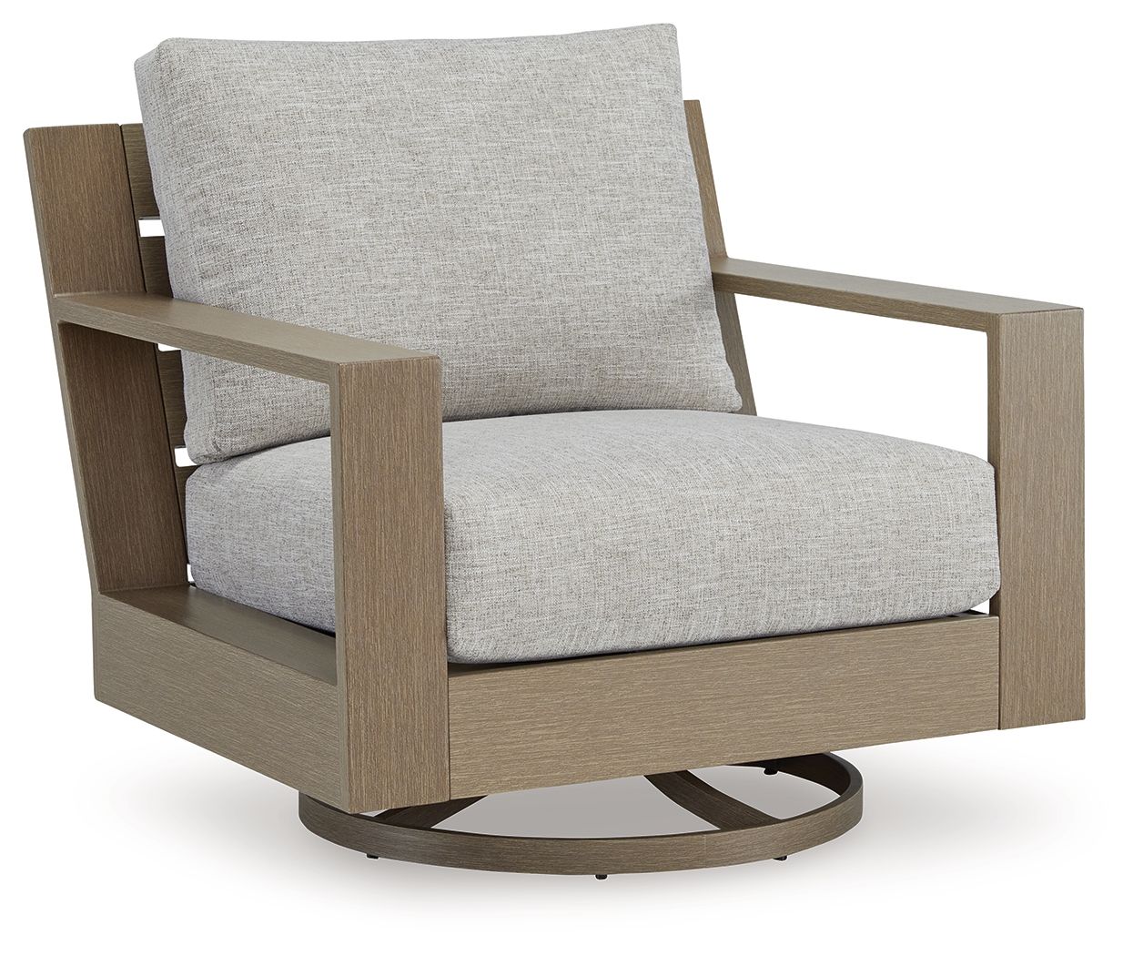 Signature Design by Ashley® Kimpton Isle - Brown / Beige - Swivel Lounge With Cushion | Meri Furniture