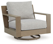Signature Design by Ashley® Kimpton Isle - Brown / Beige - Swivel Lounge With Cushion | Meri Furniture