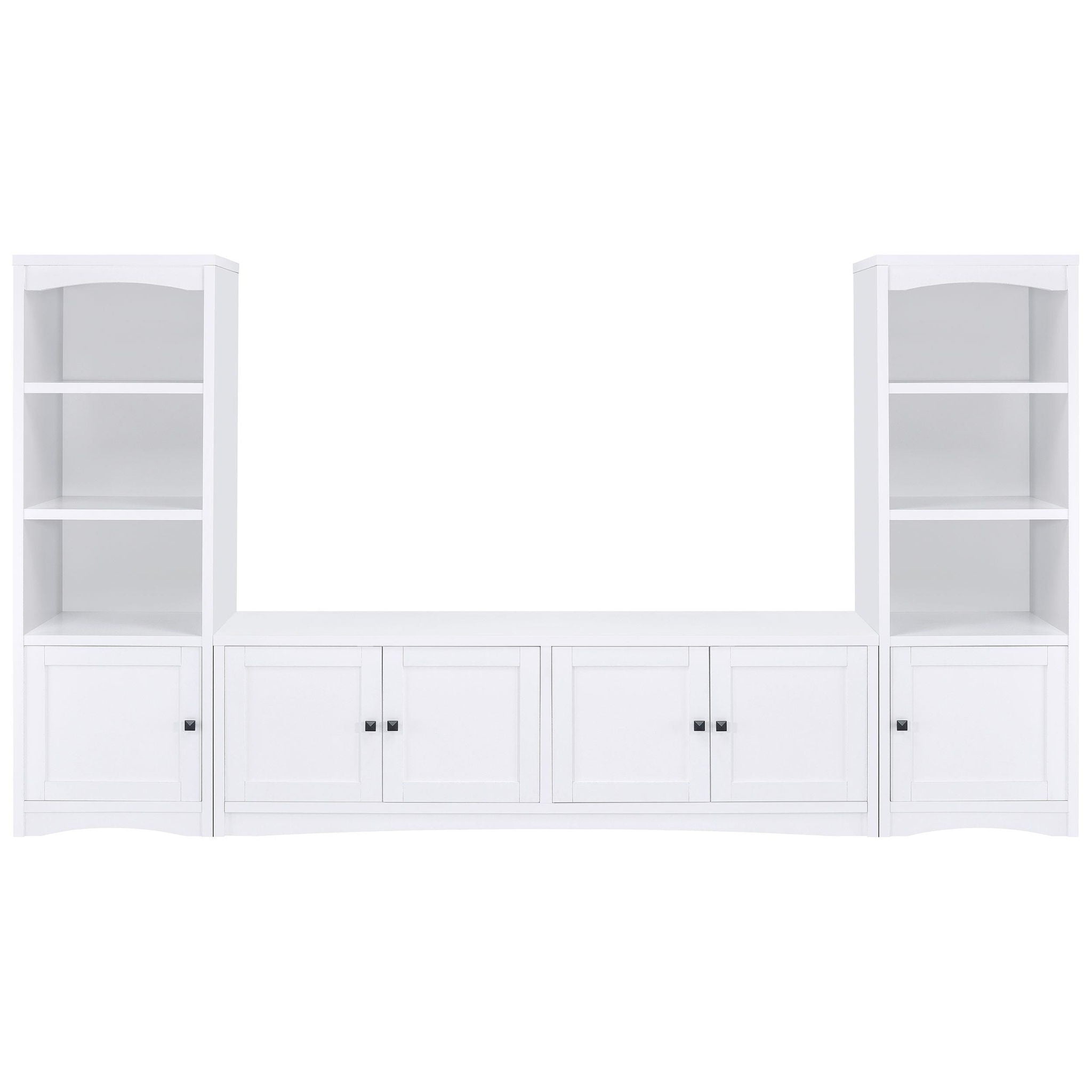 Laughlin 4-shelf Engineered Wood Media Tower White