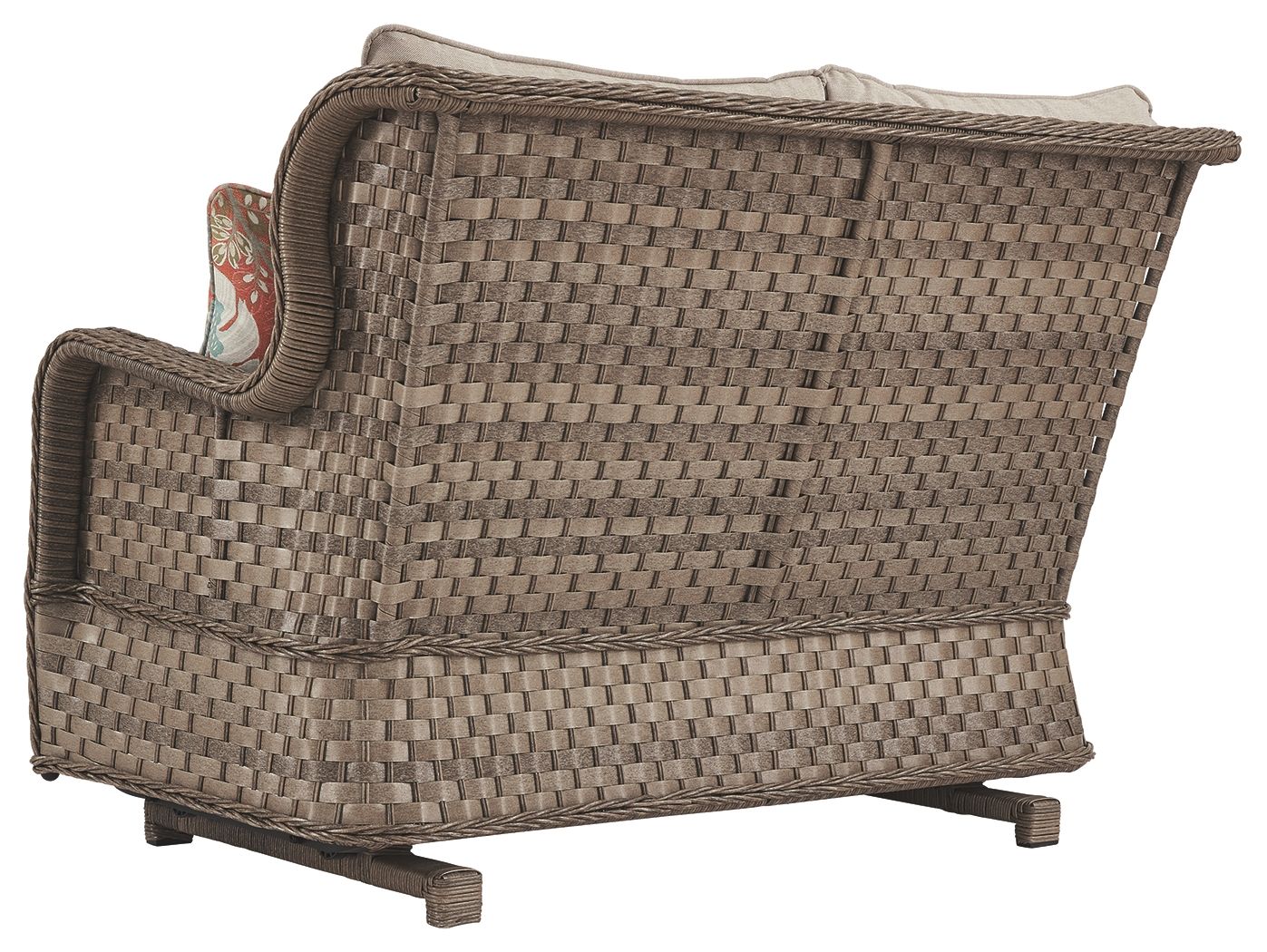 Signature Design by Ashley® Clear Ridge - Light Brown - Loveseat Glider W/Cushion | Meri Furniture