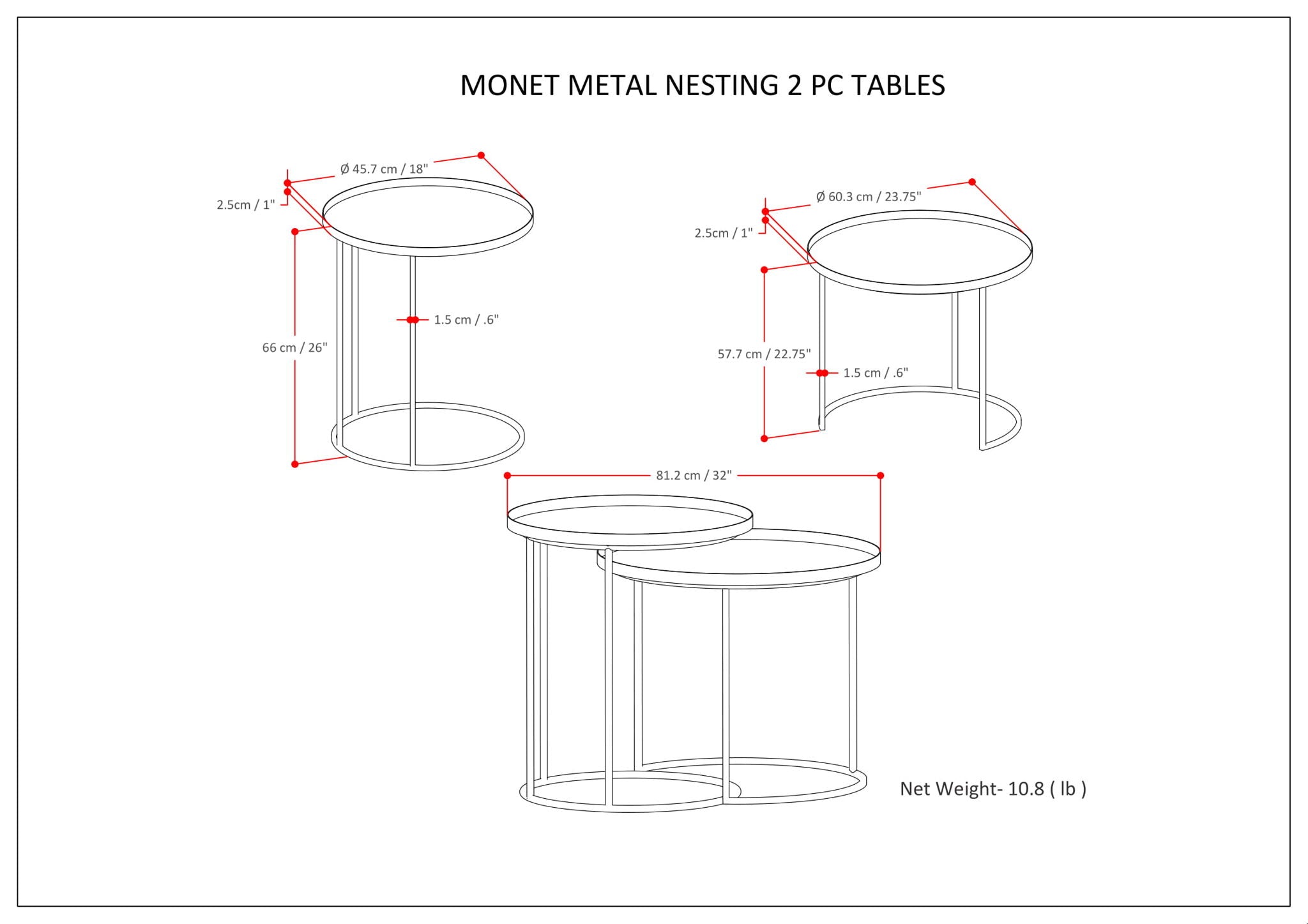 Monet - Metal Table