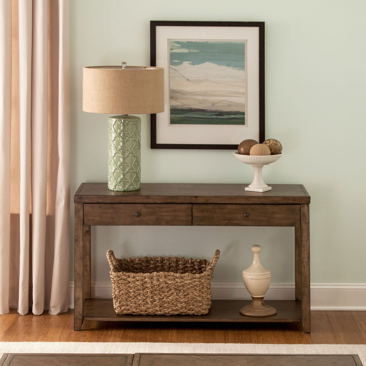 Liberty Furniture Mitchell - Sofa Table - Dark Brown | Meri Furniture