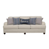 Glenn - Upholstered English Arm Sofa - Light Gray And Blue