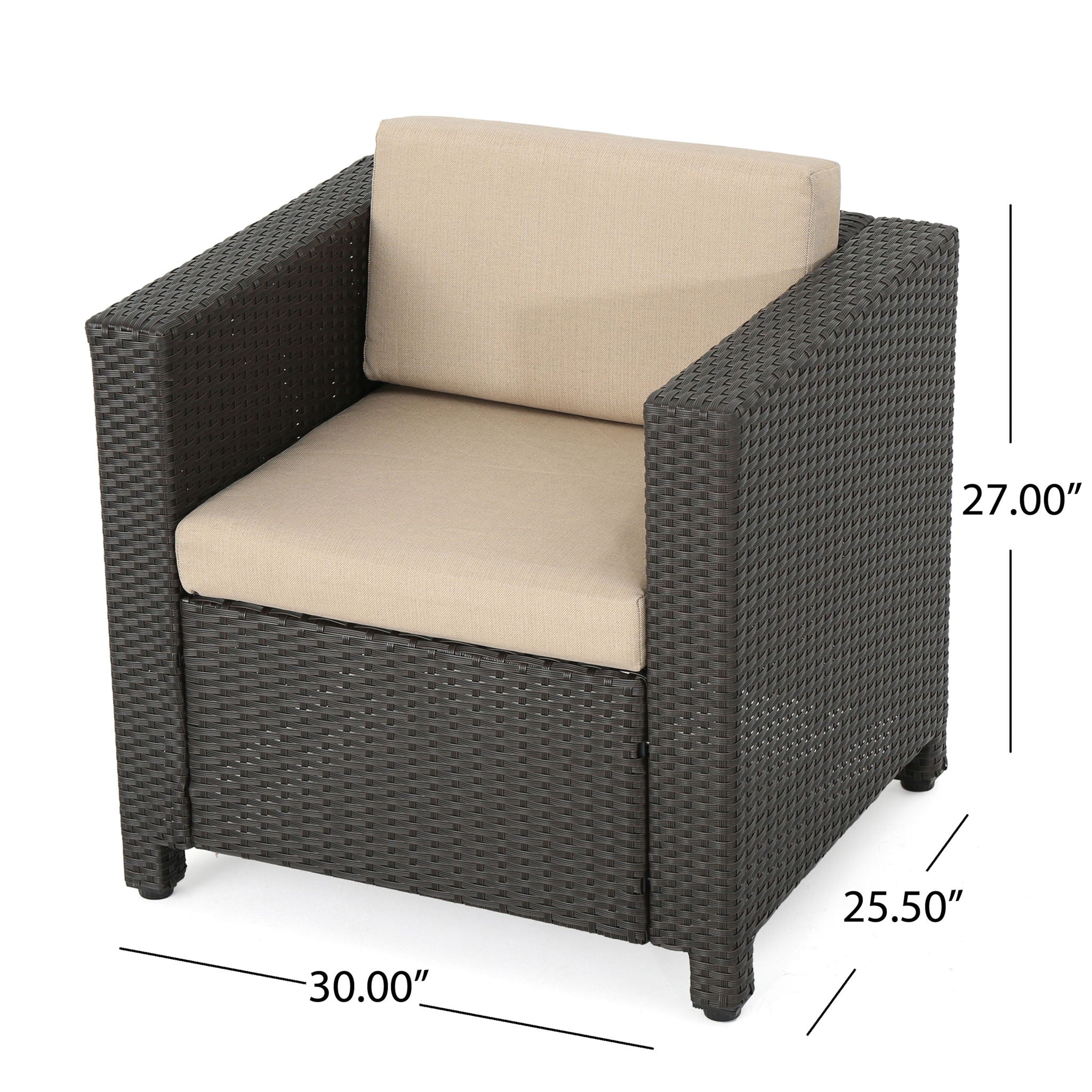 Stylish Outdoor Club Chair With Weather Resistant Cushions