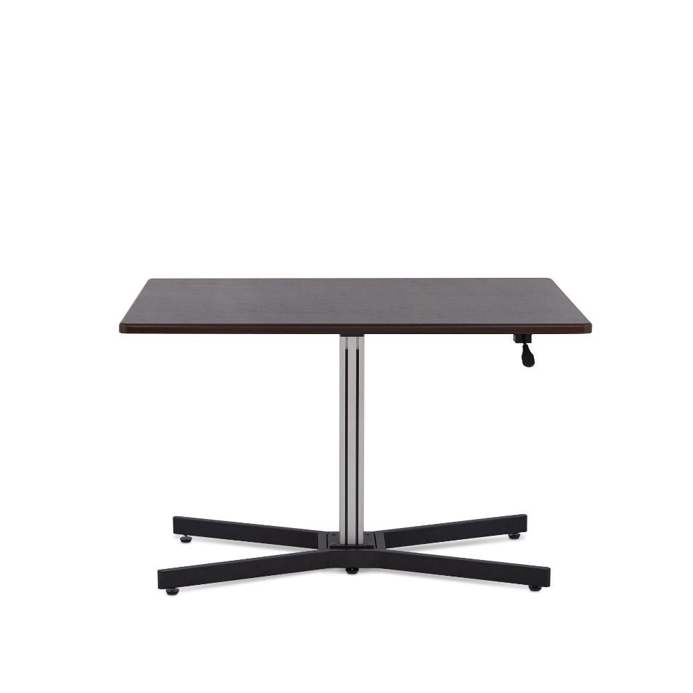 ACME Take a break and get out of the chair once in a while with the adjustable Inscho lift desk. The sturdy base and the large table top allow for plenty of room for working in both sitting or standing positions. | Meri Furniture