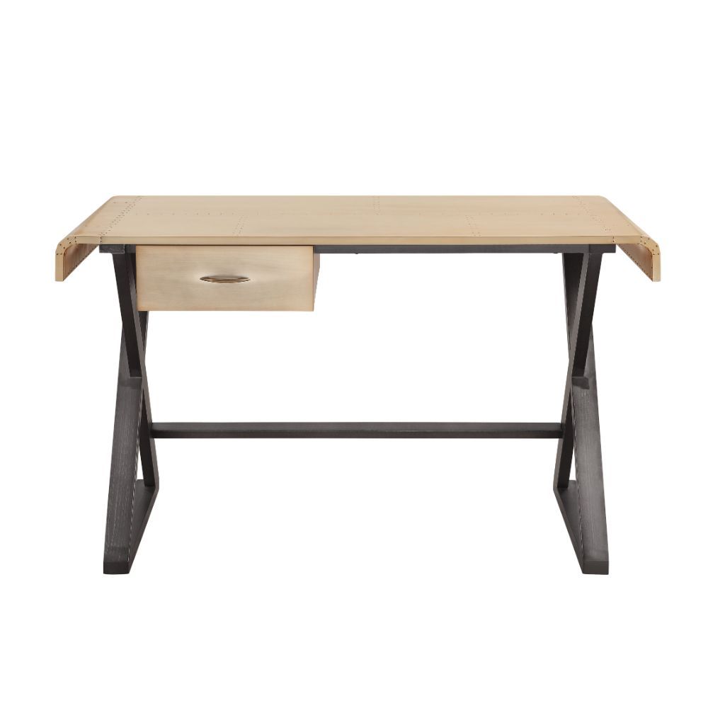 ACME Danton - Desk - Gold Aluminum | Meri Furniture