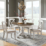 Liberty Furniture Ocean Isle - 5 Piece Pedestal Table Set - Antique White | Meri Furniture
