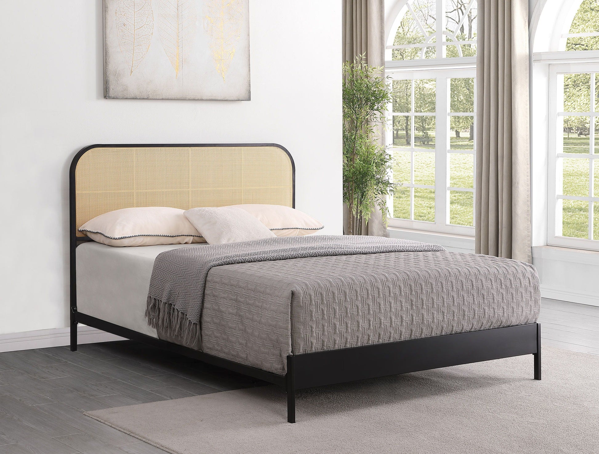 Coaster Fine Furniture Amherst - Radio Weave Rattan Metal Bed | Meri Furniture