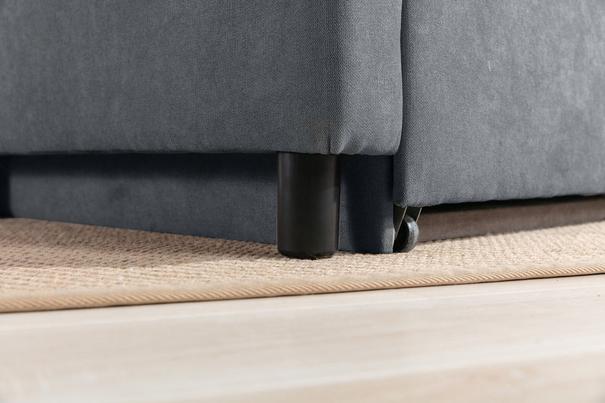 Hannah 35"W Dark Gray Woven Convertible Armchair