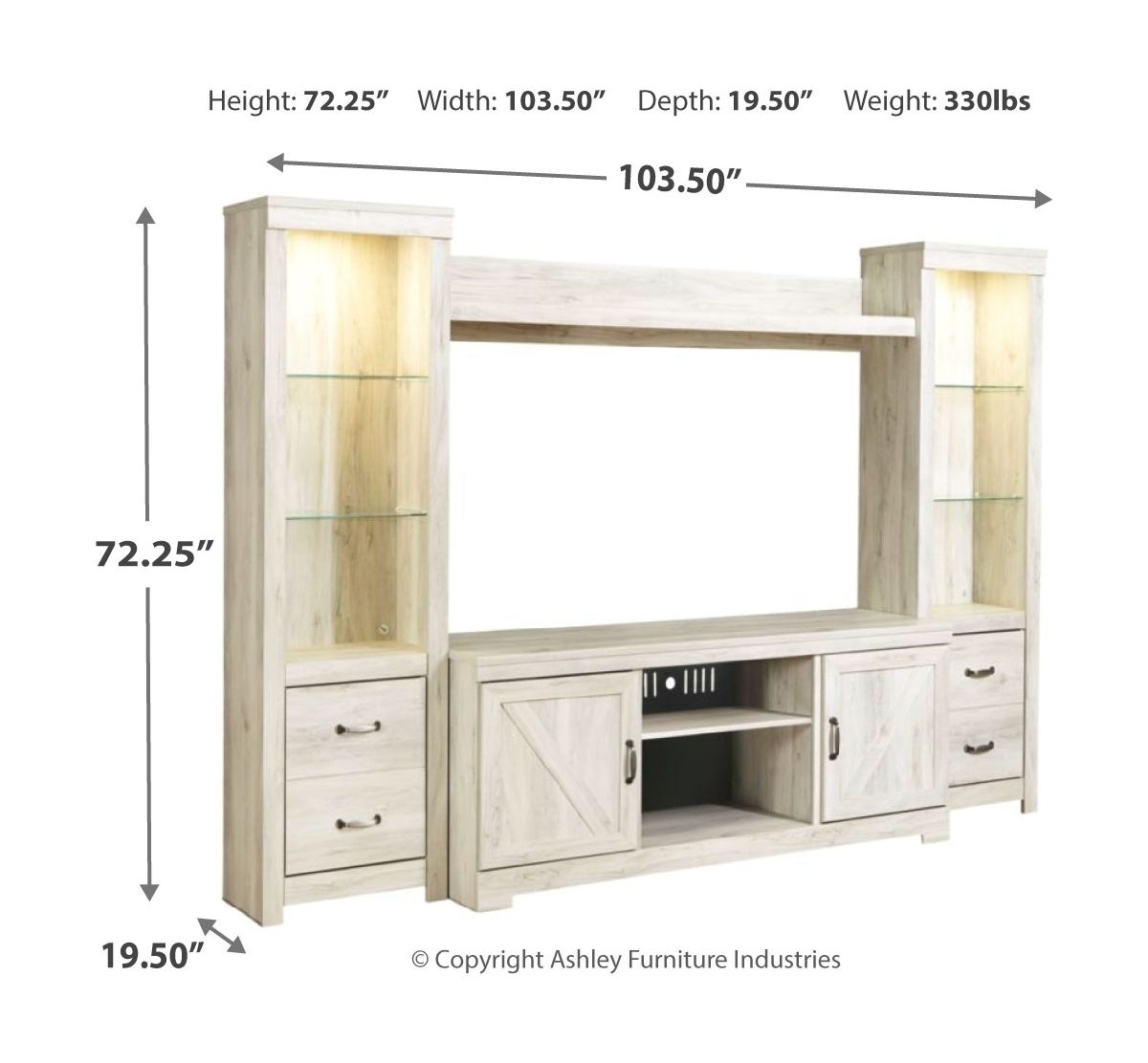 Signature Design by Ashley® Bellaby - Entertainment Center | Meri Furniture