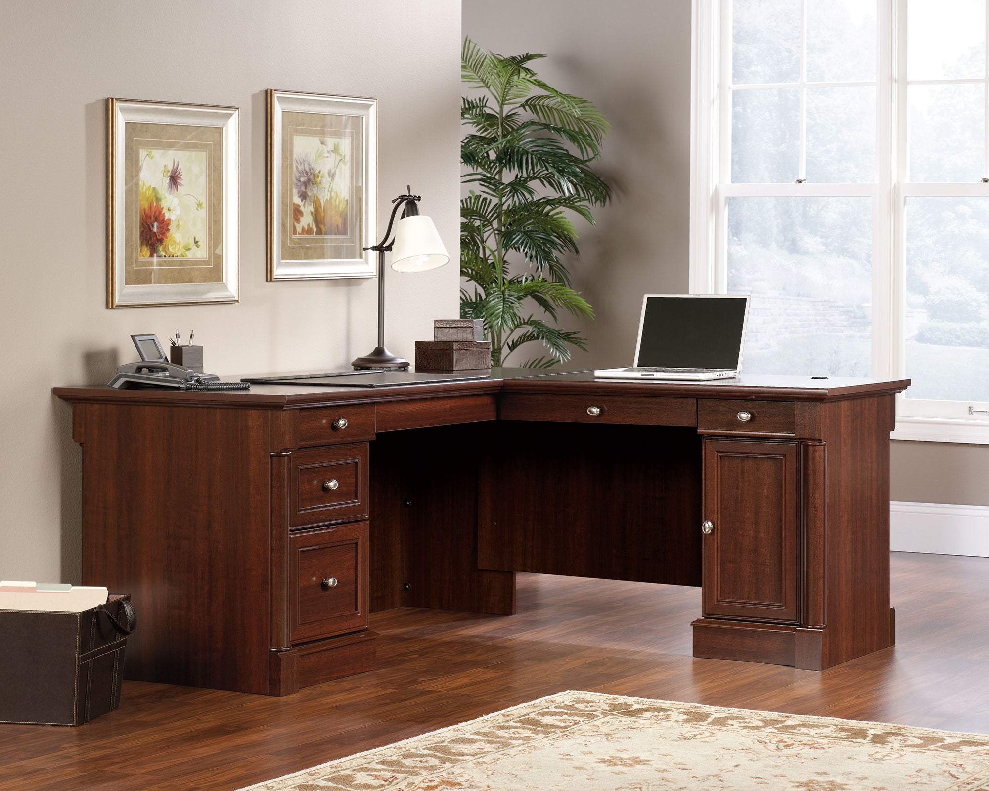 L-Shaped Desk in Select Cherry