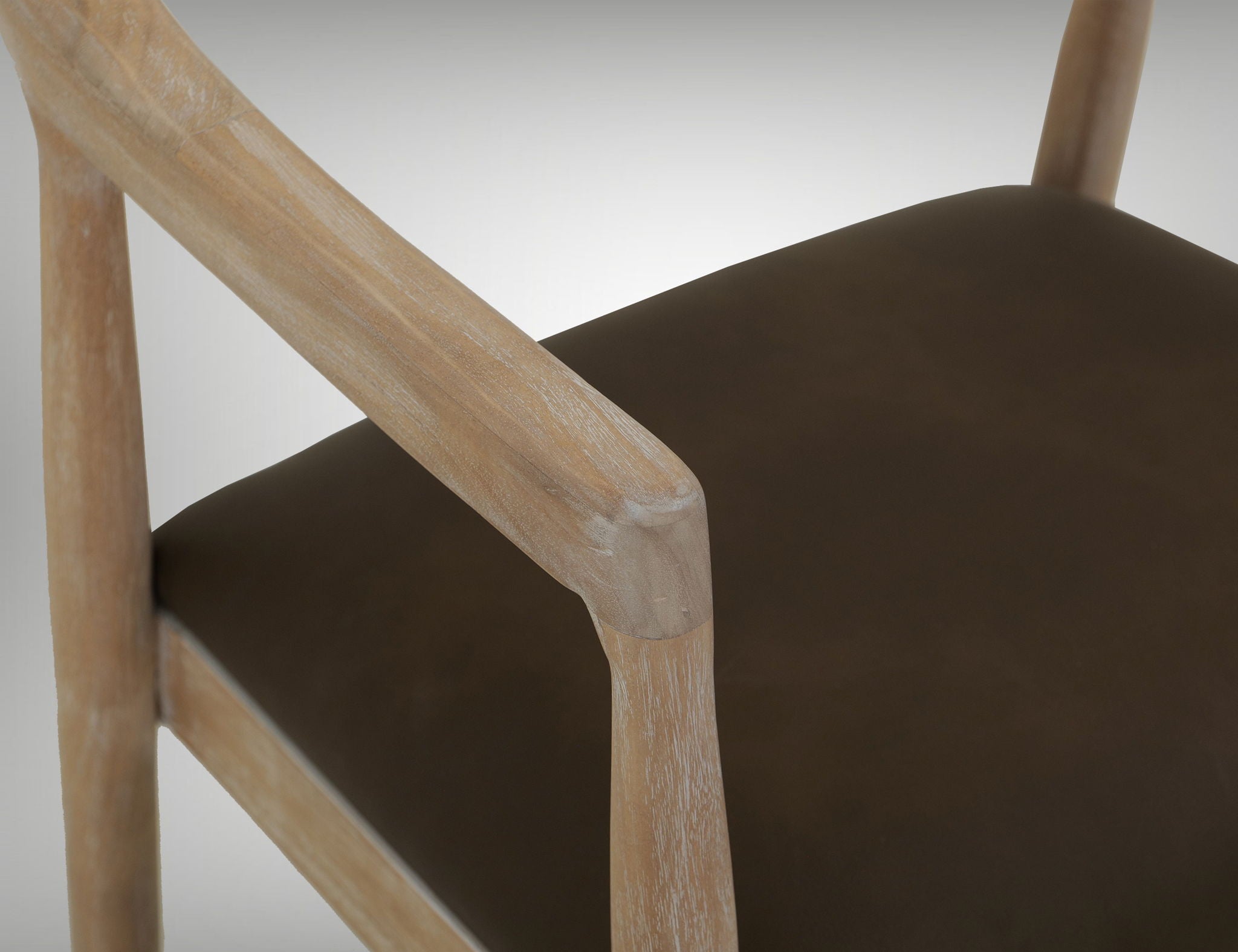 Teak - Chair - Ivory White