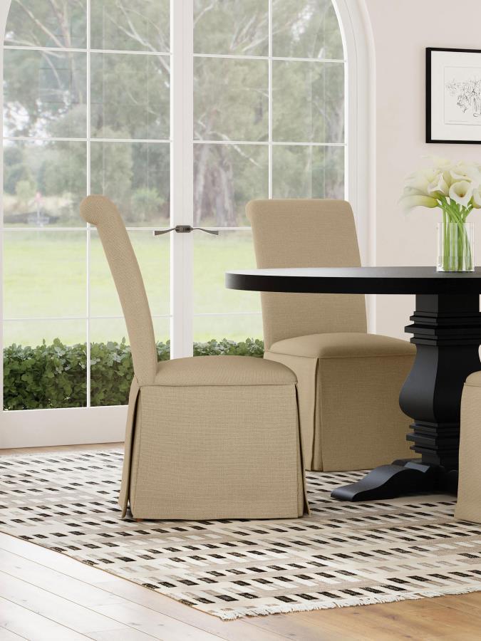Coaster Fine Furniture Shawna - Upholstered Skirted Dining Chair (Set of 2) | Meri Furniture