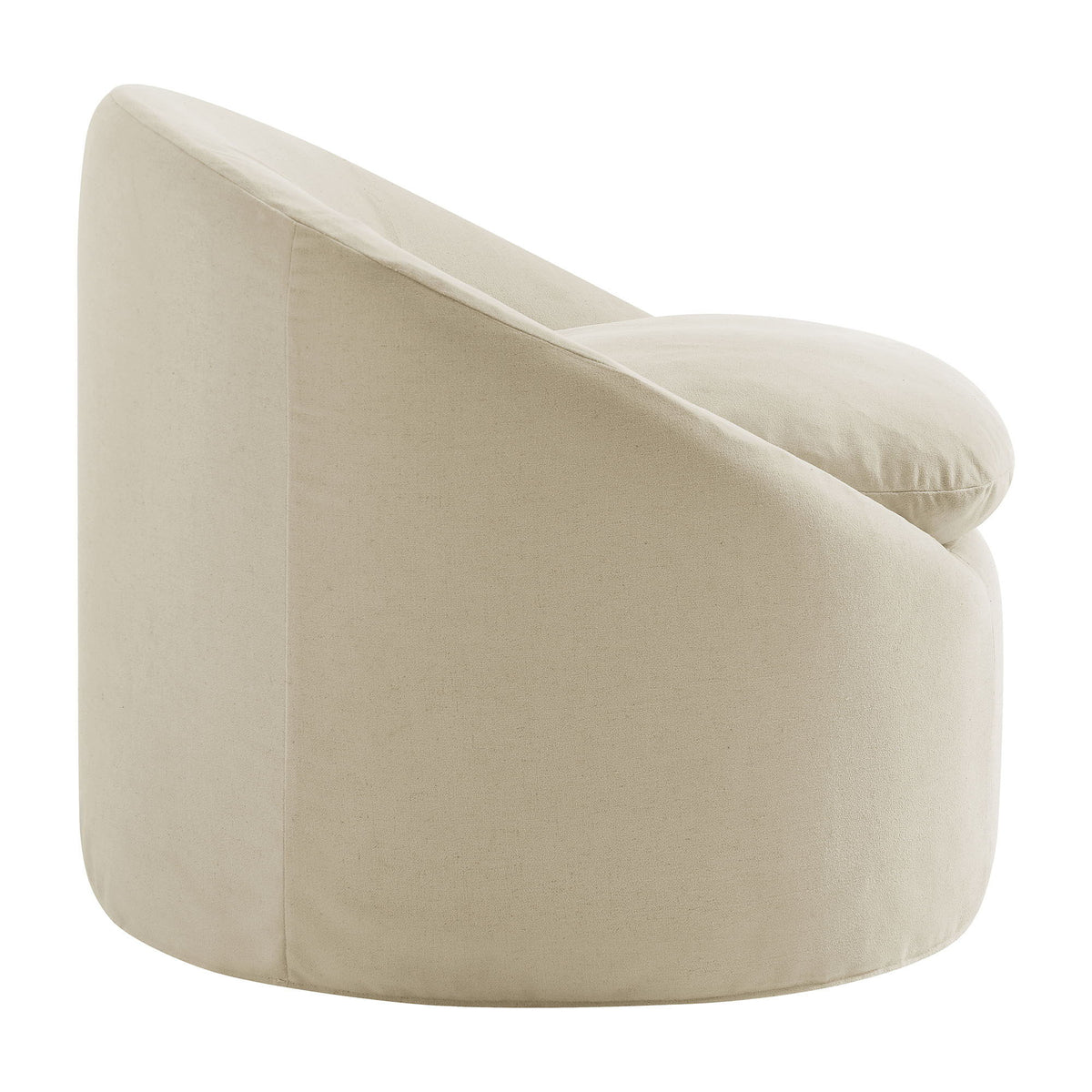Sadie Slipcovered Linen-Blend Round Accent Chair by Modway